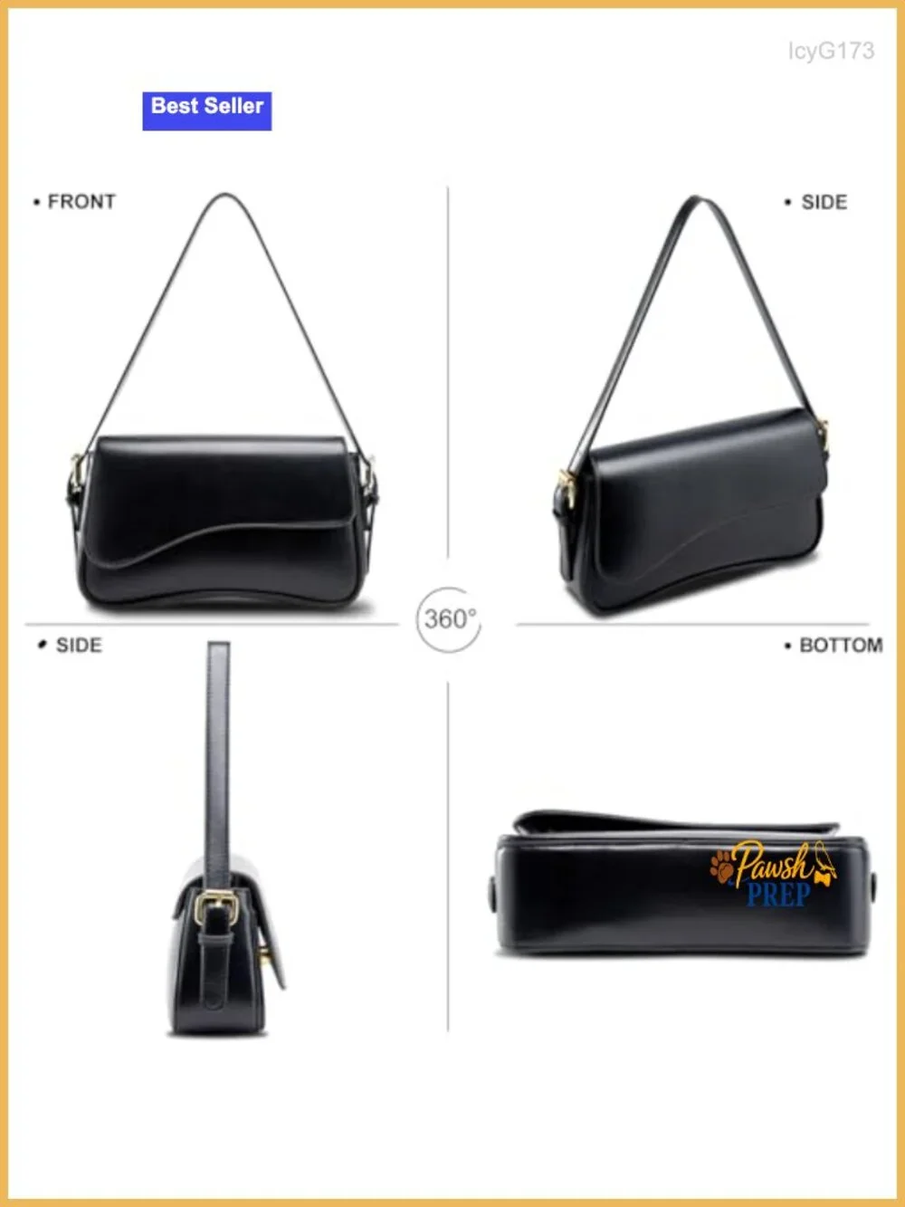 PU Leather Hobo Handbag with Removable Strap